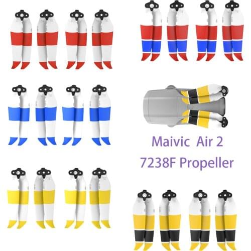Colorful DIY 7238 7238F Propeller Quick Release Blade CW CCW Low Noise, Folding Foldable Props For DJI Mavic Air 2 Drone