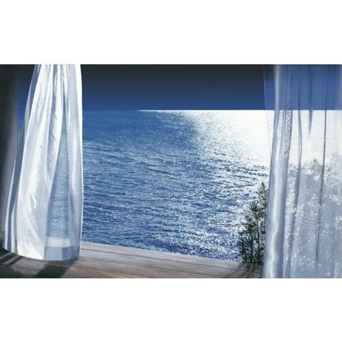 Decorative Art Oversea View Nocturne by Alice Dalton Brown oil Painting Photo on canvas Landscape Hand painted living room decor