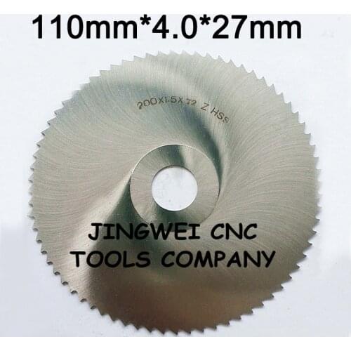 HSS circular slitting saw blade milling cutter 110mm out dia *4.0mm thickness*27mm inner dia * standard teeth no