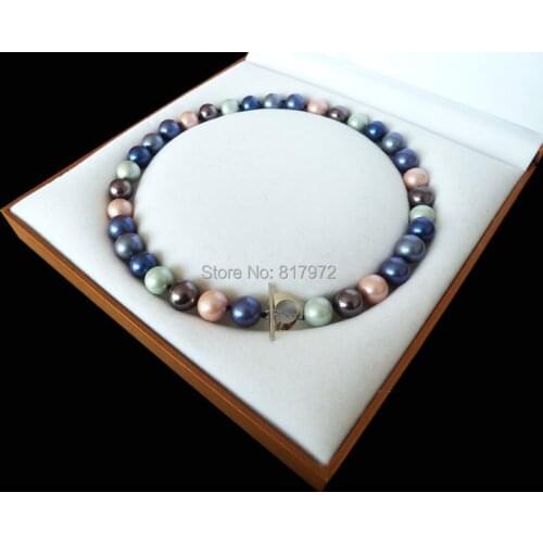 Elegant Charm Natural South Sea Shell Pearl Bead Highlight AAA Round Bead 12MM-16mm Necklaces Love Clasp For Woman Gift