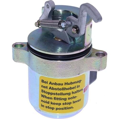 Fuel Shutoff Solenoid Without Wires 12VDC 3 Pins 04170534R 04272733 for Deutz BF4M1011F Bobcat Skid Steer Loader 864 873 T200