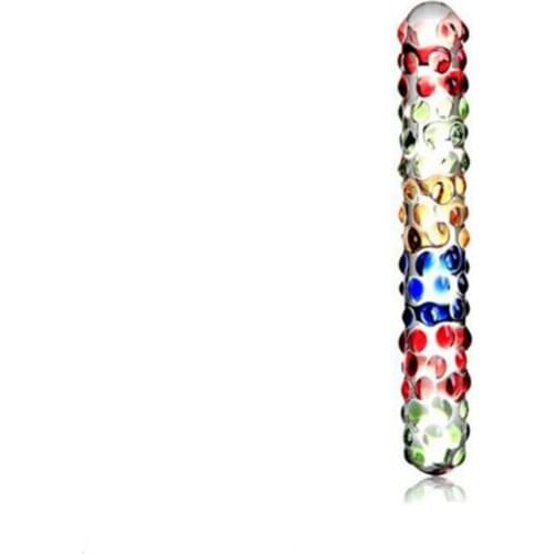 Colorful Dotted Pyrex Glass Anal Butt Plug Crystal Anal Dildo Ass Beads Penis Erotic Sex Toy for Women Adult Products for Couple