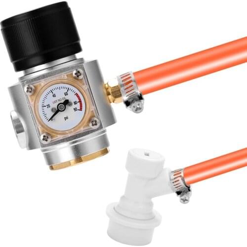 HOT CO2 Gas Charger 0-90 PSI Gauge For Soda Water Beer Kegerator CO2 Charger Sodastream Bar Wine Accessories