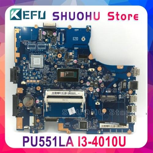 KEFU For ASUS PU551LA PU551L PU551LD PRO551L I3-4010U CPU Laptop Motherboard Tested 100% work original Mainboard