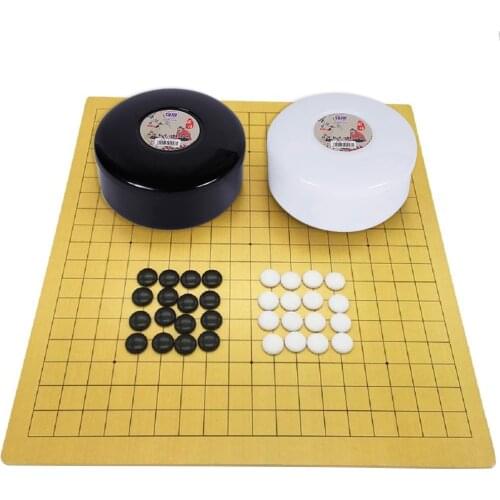 Chinese Old Board Game Weiqi Checkers Go Game Set Plastic Checkerboard Chess Piece Family Board Games Suitable Beginner Lovers