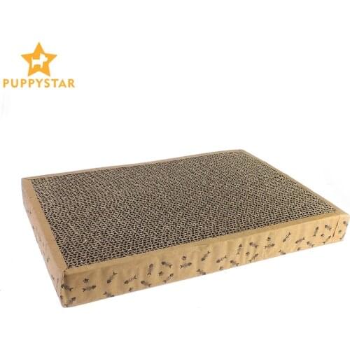 Cat Scratch Board Corrugated Paper Cat Scratcher For Kitten Catnip Fish Bones Scratch Board Pad Cat Supplies Pet Products LY0017