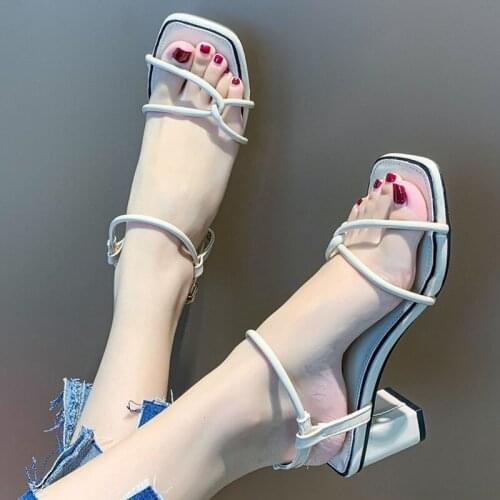 Fashion Women Sandals High Heels 2.36 Inches Beautiful Sexy Slippers（Size 35-41