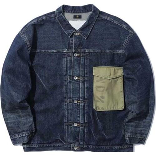 New Fashion Denim Jacket Men Casual Plus Size Cowboy Coat Outwear Loose Baggy Streetwear Jacket Clothing