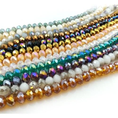 New Arrival 6mm Wheel Shape Faceted Crystal Loose Beads For Bracelets Necklace DIY 500pcs/lot 13 Colors For Choose