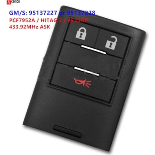 New Original Keyless Smart Remote Car Key Fob 433MHz PCF7952A For 2016 2017 2018 Holden Chevrolet Captiva 95137227 or 95137228