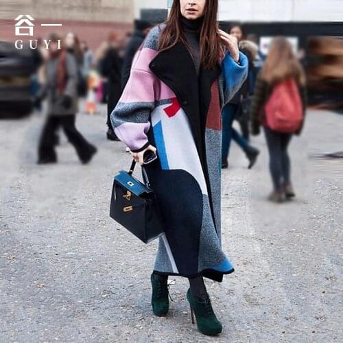 Autumn Winter 2020 Fashion Colorlong Coat For Women 3xl Plus Size Wool Trench Coat Woolen Women Overcoat Mujer