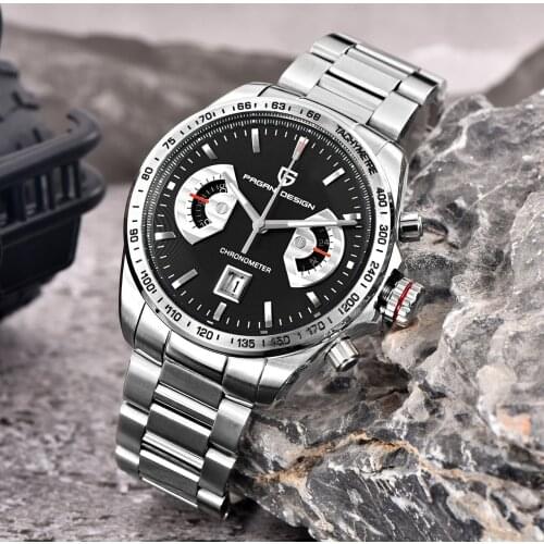 PAGANI DESIGN Men Watches JAPAN OS20 Movt Sports Quartz Wristwatch Waterproof Auto Date Steel Watch man Top Brand 2021 New Watch