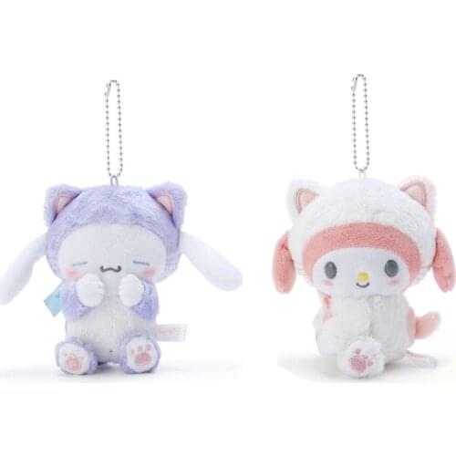 New Cartoon Cos Cat Plush Keychain Small Pendant Kids Stuffed Toys For Children Gifts 10CM