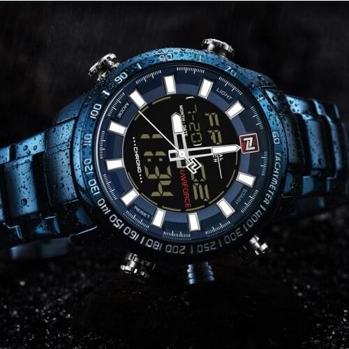 Relogio masculino NAVIFORCE Luxury Brand Men Military Sport Watches Mens Digital Quartz Clock Full Steel Waterproof Wrist Watch