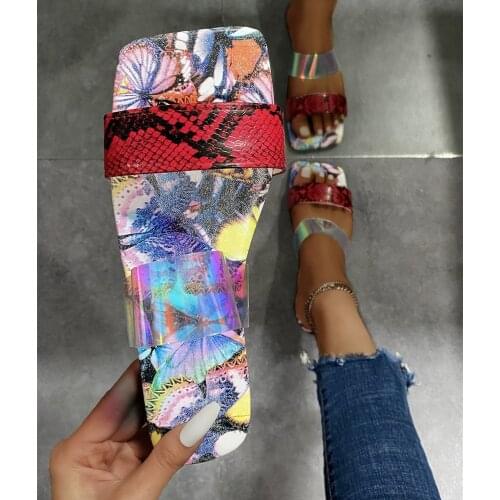 HEVXM Women Slippers Patchwork Summer Slides Outdoor Beach Flat Heel Sewing Fashion Casual Female Ladies Shoes Zapatos De Mujer