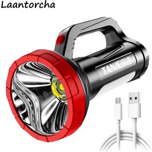 High power led flashlights COB Side Light Powerful flashlight USB Rechargeable Ultra Bright torch Outdoor Waterproof Flashlight