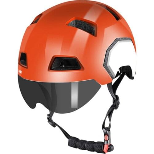 MTB Cycling Safy Helmet Bicycle Electric Vehicle Scooter Safety Helmet Roller Skating Battery Car With Goggles Integrated Helmet