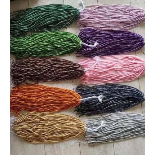 14 Colors Freshwater Potato Pearl Strands 6-8MM Natural Potato Pearls DIY Pearl Strands Bulk 5 strands/lot PS001