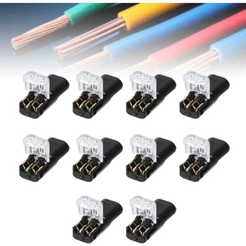 10pcs 12V Wire Cable Snap Plug In Connector Terminal Fast Connections Joiners Car LED Electrical Supplies