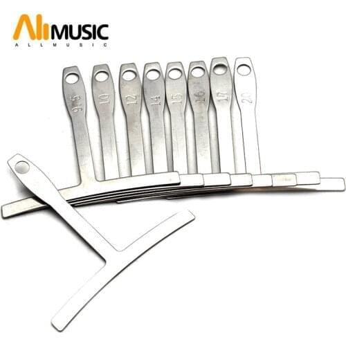 20 Sets Understring Radius Bass String Guitar Gauge Repair Measure T Shape Luthier Builder Stainless Steel Instruments