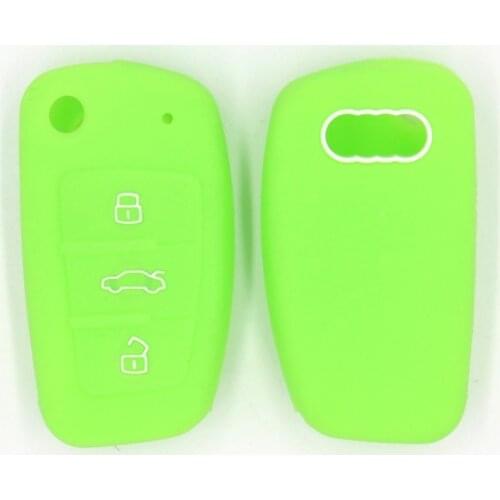 4PC Remote Key Fob Case Cover For Audi A6L A7 A8 A8L E-tron Q8 C8 2019 Silicone Protective Shell Car Accessories