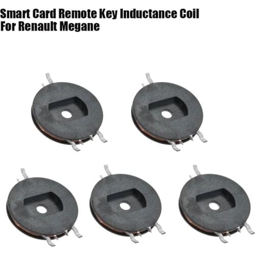 5Pcs Repair Transformer Coil Super Charging Inductance Smart Card Remote Key Case Replacement Part For Renault Megane 2 Car Key