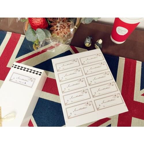 50pcs/lot Border Flower Seal Stickers Handmade Decoration Invitation Sticker Gift Party Festival Scrapbooking Material Escolar