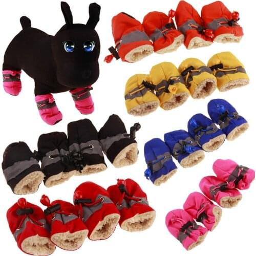 Waterproof Spring Summer Autumn Winter Pet Dog Shoes Anti-slip Rain Snow Boots Footwear Thick Warm For Small Cats Puppy Dogs