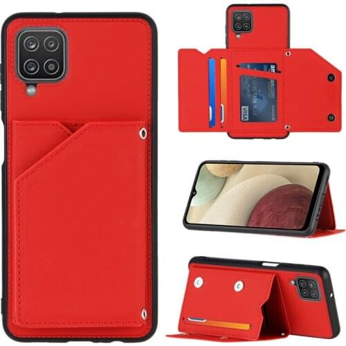 Flip Wallet Card Slots Cover Coque For Samsung Galaxy A12 Case Samsung A12 Bumper 6.5 inch Silicone Cover For Samsung A12 Case