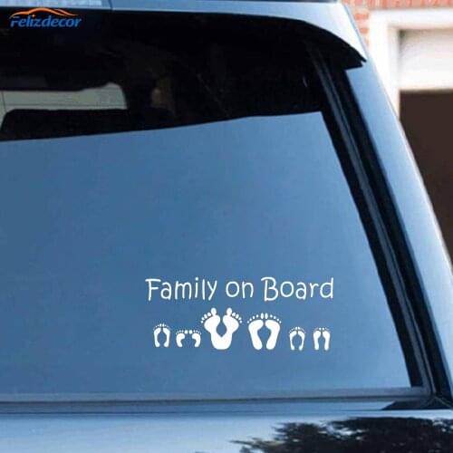 Black/Silver Funny Family On Board Car Sticker Vinyl Fashion Motorcycle Bumper Car Window Decal C678