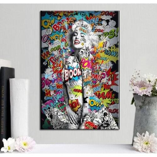 Color Graffiti Sexy Girl Modern Decorative Mural Art Prints Fashion Canvas Wall Painting Living Room Cuadros Home Decoration