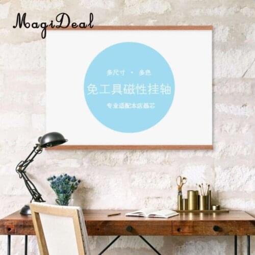 Maganet Wooden Photo Frame Poster Wood Frame Wall Hanger for Poster Picture Canvas Painting Wall Hanging Home Decor