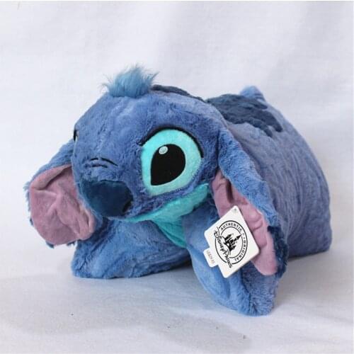 Disney Lilo & Stitch Kawaii 42*50cm Stitch Stuffed Plush Toys Soft Cartoon Anime Cushion Pillow Plush Toys Gifts for Kids
