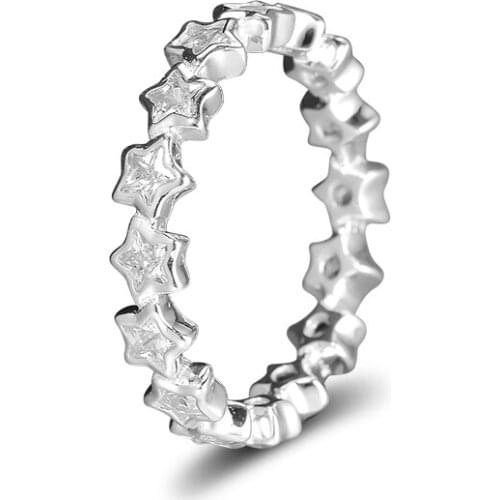 Starshine Rings 100% 925 Sterling Silver Jewelry For Women Wholesales Free Shipping