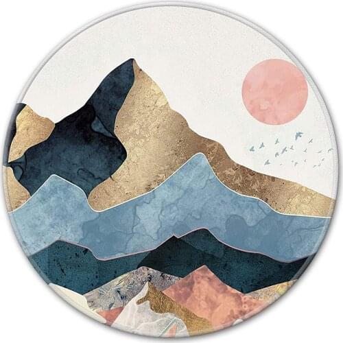 Mouse Pad Premium-Textured Mouse Mat With Waterproof Non-Slip Rubber Base, Cute Round Mousepad Gamer Mousepad Mat