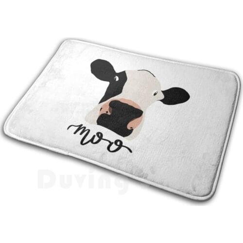 Moo Moo Milk Maker Mat Rug Carpet Anti-Slip Floor Mats Bedroom Cow Moo Animal Farm Farmer Barn