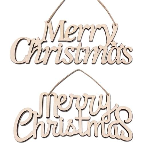 Creative Pendant Letter Merry Christmas holiday home Decoration pendant wooden crafts