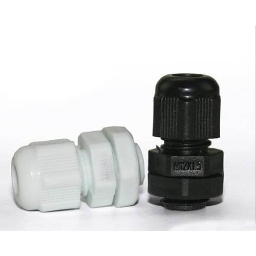 M12 Water proof Cable Gland Waterproofing M12x1.5 LED Cable Joint Splice 100pcs