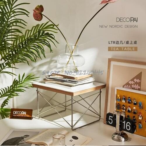 Eames Small Tea Table Stainless Steel Middle Ancient Side Table Window Sill Balcony Tea Table Low Table