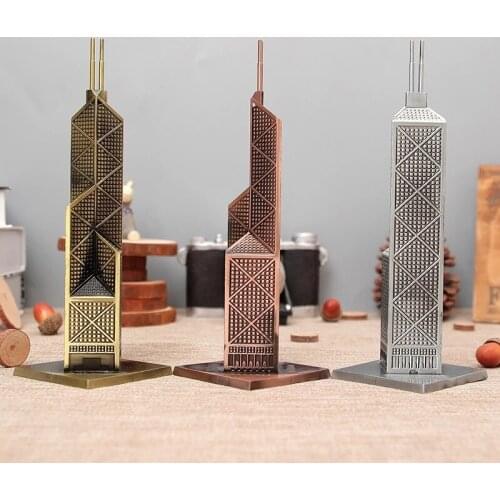 3D Metal Puzzle Home Decoration Bank of China Tower Building For Childrens Educational Toys Adult Creative Jigsaw Toys Gift