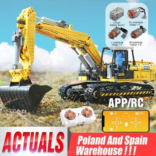 Mould King 13112 Car 20007 Toys Compatible 8043 Motorized Excavator Toys Model Building Blocks Bricks Kid Christmas Gift