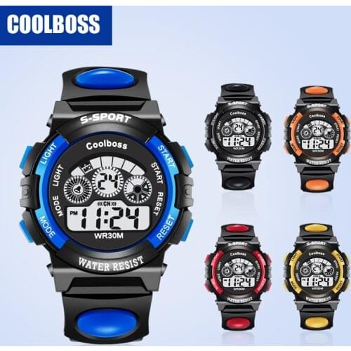 2019 New Digital Children Watches Kids Watches Handsome Boys Sports Watch Student Multifunctional Waterproof Wristwatches