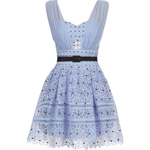 2020 New arrive blue women dress