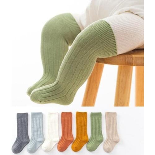 New baby socks cotton warm solid color childrens socks