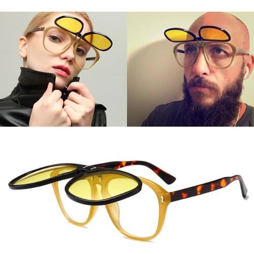 JackJad 2020 Fashion McQregor Pilot Style Double Layer Sunglasses Flip Up Clamshell Brand Design Sun Glasses Oculos De Sol 1501