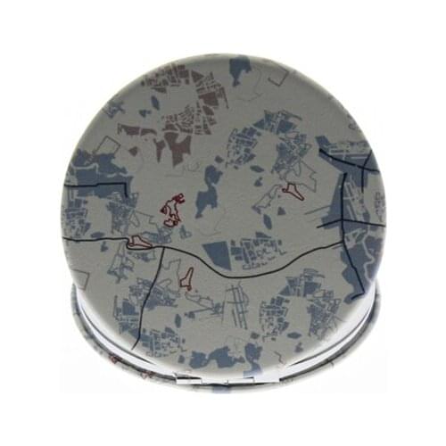 6cm Round Double Sided Stainless Steel Portable Folding Vintage Handheld Mirror For Women Girls Kids Children