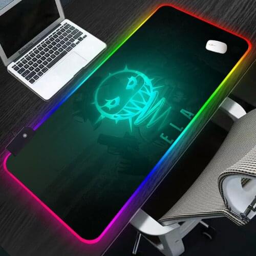 RGB Rainbow six siege Mouse Pad Big Extended Computer Mat Game Mousepad Gamer Office Keyboard Pad Mause Pad Non-slip Waterproof