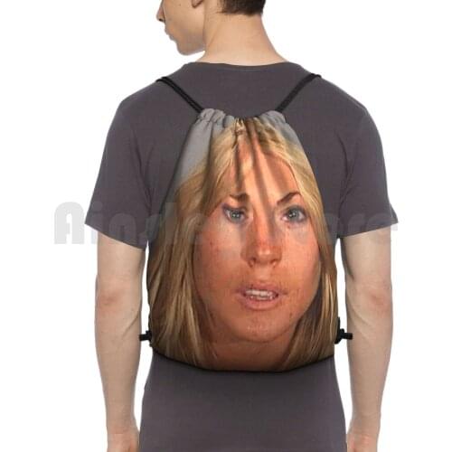 Lindsay Lohan Mugshot Backpack Drawstring Bag Riding Climbing Gym Bag Lindsay Lohan Lohan Celebrity Mugshot Mugshots True