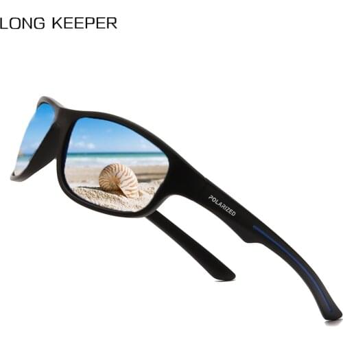 LongKeeper 2020 Polarized Sport Sunglasses Men Vintage Square Brand Male Sun Glasses Fashion UV400 Driving Eyewear Oculos de sol