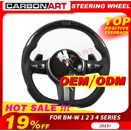 LED racing steering wheel for BMW 1 2 3 4 5 series F30 F31 F32 F33 F34 F10 F15 LCD race display carbon fiber steering wheel